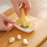 2Pcs Reusable Ginger Garlic Grater Hand Grinder Garlic Masher Home Kitchen Tool