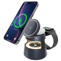 4 in 1 Magnetic Wireless Charger Stand Night Light for iPhone iWatch AirPods