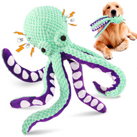 Large Squeaky Dog Octopus ToysVelvet Dog Toys With Soft Fabric For Small Medium