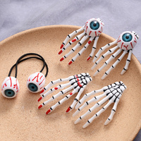 5Pcs Halloween Hair Clip Skeleton Hands Bone Claw Hair Clip Hair Band for Women