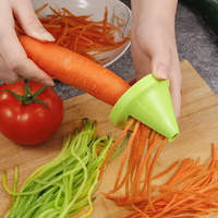 2 Pack Vegetable Fruit Spiral Shredder Peeler Multi-function Manual Shredder