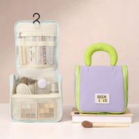 2Pcs Travel Toiletry Bag Waterproof Cosmetic Bag Hanging Woman Wash Makeup Pouch