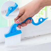 4 pcs 2-in-1 Windows Gap Cleaning Brush & Flat Shovel Household Cleaning Tool
