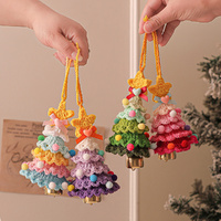 4Pack Christmas Tree Ornament Velvet Christmas Bell Pendant Christmas Decoration