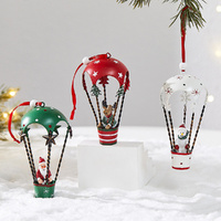 3Pcs Christmas Iron Decoration Santa Claus Elk Pendant Holiday Snowman Ornaments