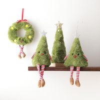 4Pcs Christmas Decorations Cute Velvet Christmas Tree Doll Home Party Doll Decor