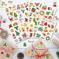 8 Sheets Christmas Theme Stickers Merry Christmas Stickers Christmas Decorations