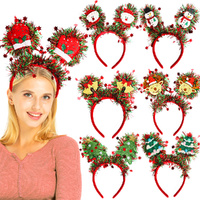 7 Pack Bright Christmas Headbands Xmas Headband Costume Headwear