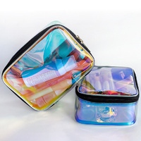 2Pcs Transparent Waterproof Makeup Bag Portable Travel Toiletry Bag Storage Bag