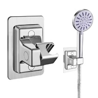 2 Pack Shower Head Holder Adjustable Self-Adhesive Wall Mounted Shower Holder