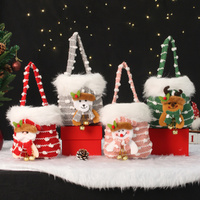 4 Pack Christmas Gift Bag Eve Apple Candy Bag Velvet Cute Christmas Handheld Bag
