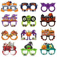 24pcs Halloween Glasses Halloween Party Paper Eyeglasses Photo Booth Props