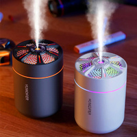 2 Pack 180ml Humidifier Colorful Cool Mini Air Humidifier For Car Office Bedroom