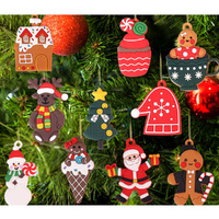 20 Pack Christmas Hanging Ornaments Christmas Tree Gingerbread Man Decor Pendant