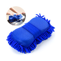 4pack Car Wash Mitt Chenille Microfiber Wash Sponge Non-Scratch Chenille Mitt