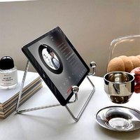 2pcs Portable Metal Flat Support Desktop Support Book Fold-n-Stow Book Stands