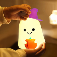 Halloween Silicone Light Ghost Wizard Hat Night Light Bedroom Atmosphere Light