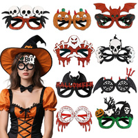 10Pcs Halloween Party Glasses Glitter Holiday Glasse Frames Halloween Decoration