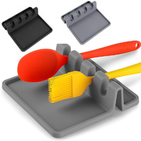 2Pcs Silicone Tableware Drying Kitchen Utensil Rack Rest Holders Storage Shelves