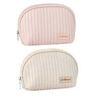 2 Pack Cosmetic Storage Bag Semicircle Women's Cake  Travel Makeup Bags