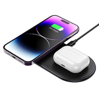 2 In 1 15W Fast Wireless Charger Pad for iPhone 11 12 13 14 15 X AirPods 3 Pro