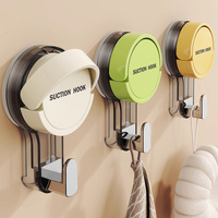 3Pcs No-Drill Suction Cup Hooks Powerful Vacuum Self-Adhesive Wall Hooks Racks