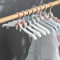 9pcs Travel Folding Clothes Hangers Clothes Drying Rack Anti-slip Drying Hangers