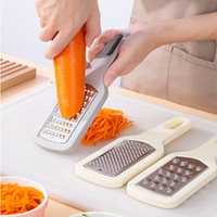 2Pcs 3 In 1 Cheese Grater Vegetable Cutter Slicer Fruit Chopper Kitchen Gadget