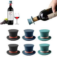 6Pcs Wine Stoppers Magic Hat Bottle Stopper Seal Cork Cover Silicone Bottle Stopper Kitchen Tools