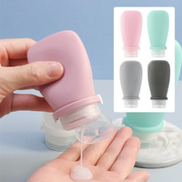 4 Pack Portable Silicone Travel Bottle Refillable Lotion Bottle Leak Proof Shampoo Container