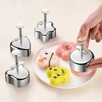 4Pcs Onigiri Mold Stainless Steel Rice Ball Mold Sushi Maker Classic Musubi Mold