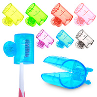 8 Pack Toothbrush Covers Toothbrush Protector Coverings Clips Tooth Brush Storage Head Cover