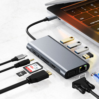 11 in-1 Type C Docking Stations USB-C HUB USB Type C to 4K HDMI-compatible USB 3.0