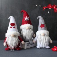 3 Pack Hooded Faceless Gnome Santa Claus Plush Doll Tabletop Ornament Faceless Doll