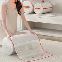 3 Pack Compressible Roll Storage Bag u-Shaped Opening Cylinder PVC Clothing Quilt Storage Bag