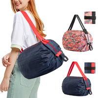 2 Pack Reusable Shopping Bags Foldable Grocery Storage Tote Waterproof Oxford Cloth Bag For Shop