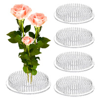5pcs Plastic Flower Frogs Flower Arrangement Pin Frog Holder Clear Floral Frogs