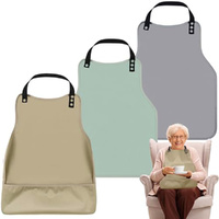 3 Pcs Adult Bibs Waterproof And Stain Resistant Elderly Bib Washable With Crumb Catcher