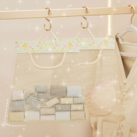2Pcs Multifunctional Mesh Storage Hanging Bag Underwear Storage Bag Wardrobe Hanging Sock Organizer