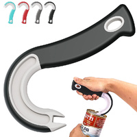 4Pcs Easy-Grip Hook Can Opener - Pull Can Opener For Soda Food Cans Arthritis Aid With Non Slip Grip