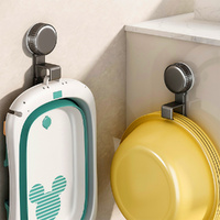 3 Pcs Durable Suction Cup Washbasin Hook Wall Mounted Multi-Purpose Basin Storage Rack