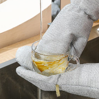 4Pcs Housework Cleaning Gloves Steel Wire Dishwashing Gloves Household Cleaning Silver Gloves