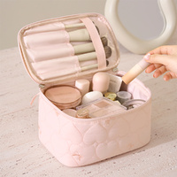 2 Pack Travel Makeup Bag Portable Cosmetic Bag Cute Coquette Toiletry Organizer Bag for Women