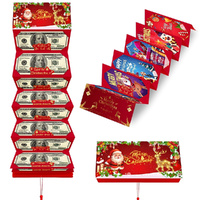 6Pcs Christmas Money Holders Cash Gift Card Holders with 10 Slots Xmas Gift Surprise Money Envelopes