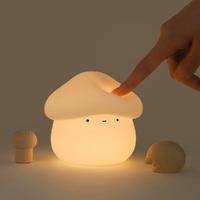 Mushroom Silicone Night Light Dimmable Timer USB Charging Night Light Room Decor