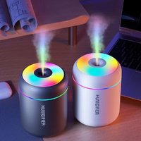 2Pcs 180ML  Air Humidifier USB Electric Aroma Diffuser Maker Lights For Car Home Bedroom