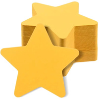 500Pcs DIY Yellow Star Cutout Thicken Die Cut Paper Stars Reusable Paper Star Cutouts Bulletin Board