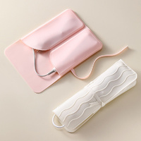 2Pcs Portable Silicone Curling Iron Storage Bag Heat Insulation Anti-Scalding Pad