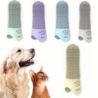 5Pcs Soft Silicone Dog Toothbrush 360¡ã Finger Toothbrush for Dogs Cats Durable Pet Finger Brushes