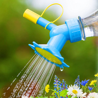 6 Pack Plastic Dual Head Bottle Cap Sprinkler Bottle Watering Spout Bonsai Watering Can Garden Tool